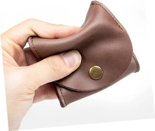 Vista 5 de ADOCARN Pequeña moneda útil, bolsa portátil para mujer, para llevar a los hombres, organizador de Pascua, cambio, auriculares, de cuero, ligero