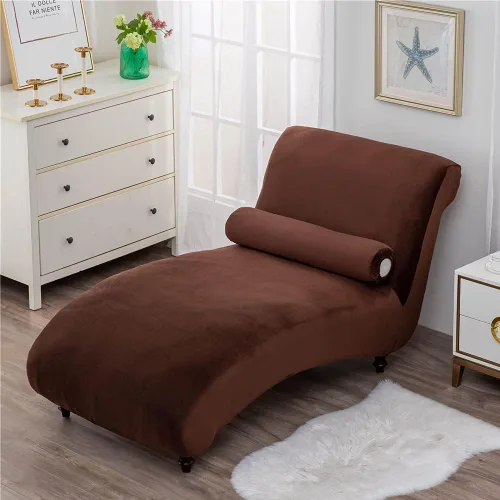 Vista 2 de Funda de terciopelo para diván Longue, funda de lujo para tumbona, para sala de estar, funda para muebles de interior, ultra suave, lavable a