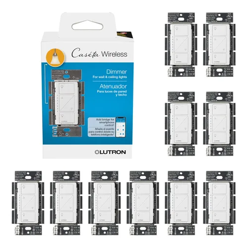 Vista 27 de Lutron Caseta - Interruptor de atenuación inteligente original (requiere Lutron Smart Hub), para luces LED, 150 vatios, un solo polo/3 vías, no Negro