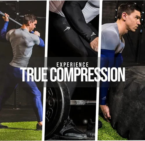 Vista 4 de CompressionZ - Pantalones de compresión para hombre, leggings de correr para hombre, leggings deportivos.