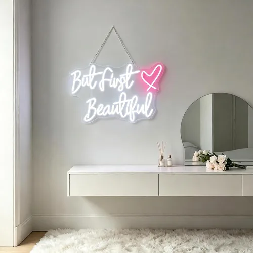 Vista 2 de Letrero de neón para decoración de pared, letras LED de negocios, regalos de fiesta de cumpleaños, letreros nocturnos decorativos LED, decoración