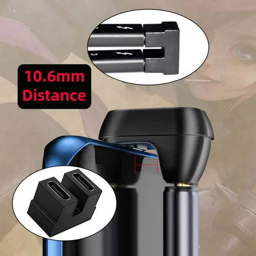 Vista 7 de chenyang CY USB4 Tipo C hembra a hembra de alimentación de datos de vídeo adaptador de extensión 40Gbps para NS Switch & Teléfono y Laptop