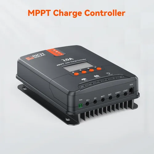 Vista 6 de RICH SOLAR Kit solar completo de 200 vatios - Panel solar monocristalino de 200 W, controlador de carga MPPT de 20 A, batería de 12 V 100 Ah