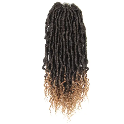 Vista 40 de BOHOBABE Rastas Sintéticas de Ganchillo de 10 Pulgadas, Rastas de Ganchillo Suaves Boho con Puntas Rizadas, Rastas Cortas de Diosa Bohemia de 1#
