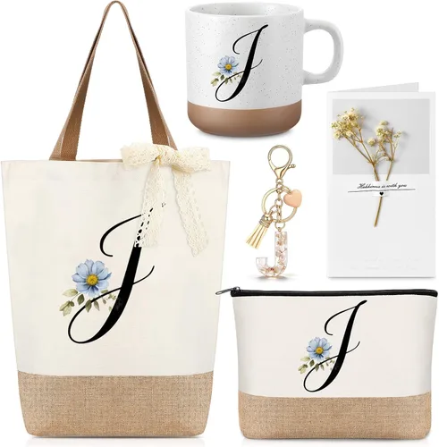 Vista 15 de Kacctyen Regalos iniciales con monograma para mujer, Blanco principal