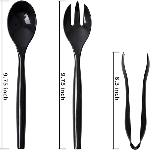 Vista 3 de Sartén de aluminio desechable de tamaño medio de 9 x 13 pulgadas con tapas de cúpula junto con 3 utensilios de servir, recipientes versátiles
