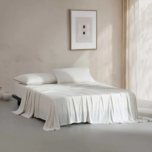 Vista 18 de Calvin Klein - Juego de sábanas de tamaño individual, ropa de cama de mezcla de algodón naturalmente suave - Sábanas con funda de almohada a juego