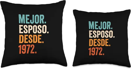 Vista 3 de Regalos para 50 aniversario de boda 50 años Mejor Esposo Desde 1972 50 aniversario de boda, 50 años, 16 x 16 pulgadas, multicolor