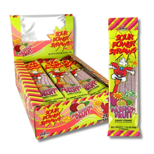 Vista 26 de Sour Power Premium Sorbetes de caramelo surtidos – Los caramelos de pajitas agrias originales desde 1985 – 50 g (Paquete de 6) – Vegano,