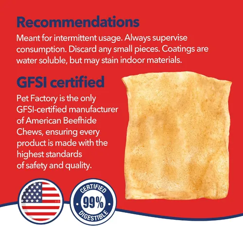 Vista 4 de Pet Factory American Beefhide Chips - Golosinas masticables para perros, sabor a pollo, 32 onzas