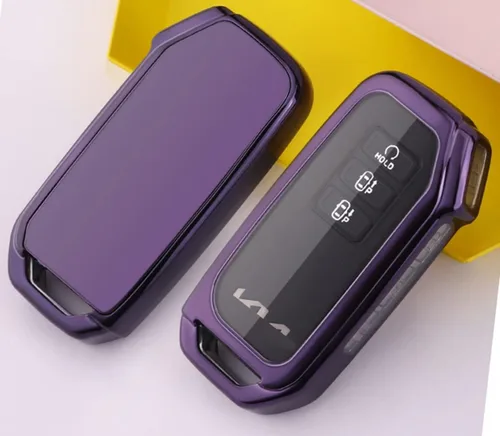 Vista 2 de Horande Funda protectora de TPU suave para llavero KIA EV6 K5 Sorento sin llave (morado)