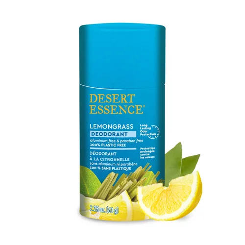 Vista 9 de Desert Essence Desodorante de coco – 100% libre de plástico, protección natural del olor – Sin aluminio ni parabenos con árbol de té y manteca