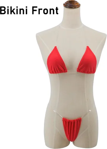 Vista 3 de SHERRYLO Tanga Bikini Correas transparentes Cheeky Brasileño Micro Tangas Bikinis Traje de baño para las mujeres Sexy No Tan Line Traje de baño