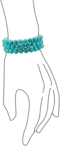 Vista 2 de Bling Jewelry Juego de 3 pulseras elásticas unisex apilables con cuentas redondas de 0.315 pulgadas para mujeres, adolescentes y hombres, multihebra