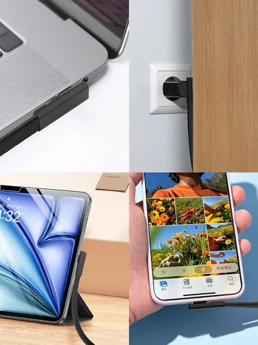 Vista 5 de YACSEJAO Paquete de 2 cables de carga bidireccionales USB C a USB C de 65 W Negro