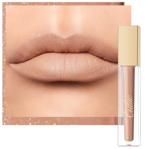 Vista 11 de Oulac Lápiz labial mate rosa para mujeres, lápiz labial líquido duradero de color rosa intenso, color de labios de alto impacto con cobertura total