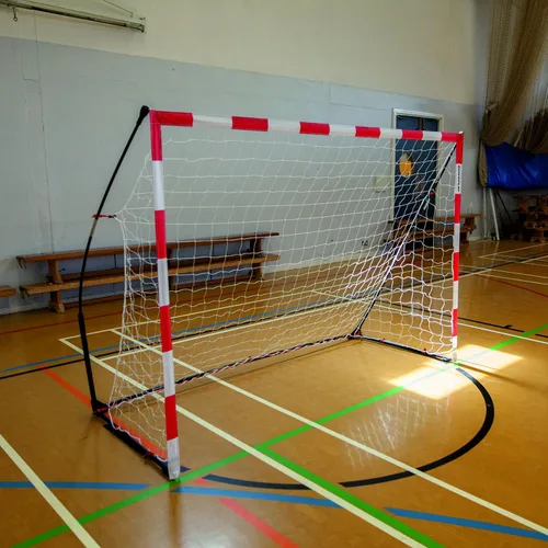 Vista 5 de QuickPlay Portería de balonmano portátil con base ponderada basada en la tecnología KICKSTER: configuración rápida Flexi-Post weighted base