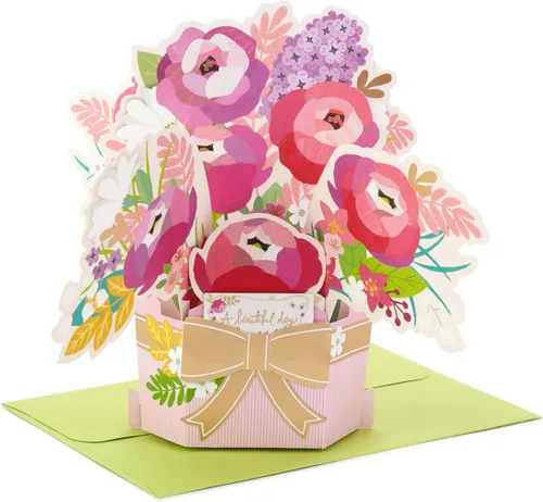 Vista 10 de Hallmark Paper Wonder - Tarjeta de cumpleaños desplegable (mariposa y flores)