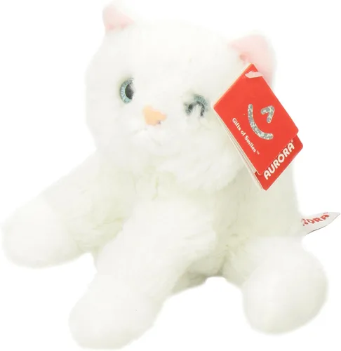 Vista 4 de Aurora® Adorable Mini Flopsie™ Sugar Too™ Animal de peluche, facilidad juguetona, compañeros atemporales, color blanco, 8 pulgadas