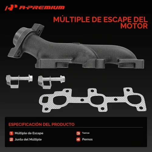 Vista 3 de A-Premium Izquierda [V6 3.6L 3.7L] Kit colector de escape W/juntas
