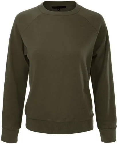 Vista 68 de MixMatchy Sudadera básica suave y cómoda de forro polar con cuello redondo para mujer