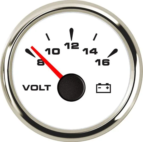 Vista 7 de SAMDO 7 Luz Trasera Universal Voltímetros de 52mm Medidores de Voltaje 8-16V para Barco, Yate, Auto, Motor Home, Camión