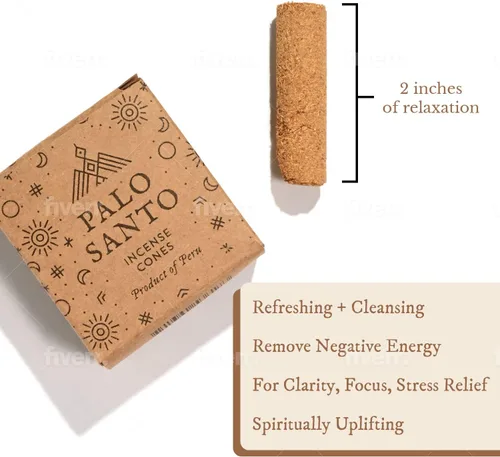 Vista 5 de Shamans Market Palo Santo & 7 Andean Herbs Cone Inciense - Caja de 6 Cajas