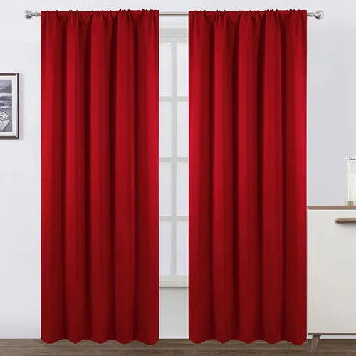 Vista 125 de LEMOMO Cortinas opacas de 42 x 54 pulgadas, juego de 2 paneles de cortinas con aislamiento térmico para oscurecer la habitación