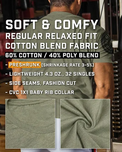 Vista 4 de Camisas de entrenamiento para hombres, camisa de gimnasio con refranes divertidos para levantar