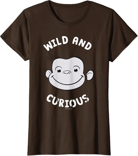 Vista 21 de Curious George Camiseta Big Face Wild and Curious Negro