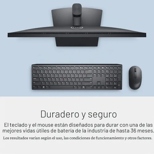 Vista 6 de Dell Teclado y mouse inalámbricos avanzados - KM520 - Inalámbrico, interfaz de 2.4 GHz, receptor inalámbrico USB, volumen, teclas de acceso rápido
