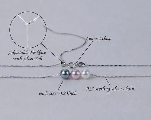 Vista 46 de Sereney Regalos de cumpleaños para niñas y mujeres, collar de perlas de plata esterlina como regalo de cumpleaños de 7, 9, 10, 11, 13, 15, 16, 18
