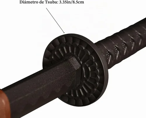 Vista 2 de Espada de plástico de polipropileno de alta dureza, espada de entrenamiento de artes marciales mejorada con hoja engrosada, katana Iaido con funda