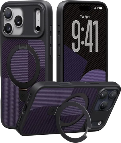 Vista 36 de CASEKOO - Funda diseñada para iPhone 14 Pro con soporte magnético invisible [protección contra caídas de grado militar] [compatible con MagSafe]