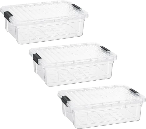 Vista 56 de Superio Mini contenedor de almacenamiento de plástico para crayón, suministros de arte y estuche de costura, organizador pequeño apilable