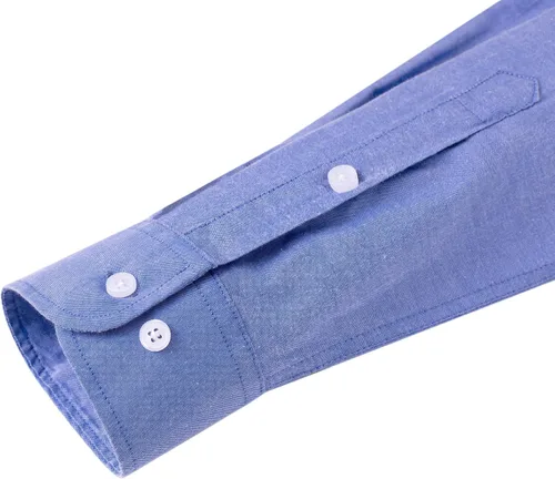 Vista 6 de Alimens Gentle Camisa Oxford de manga larga con botones y bolsillo para hombre