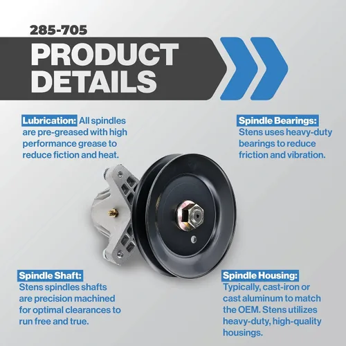 Vista 4 de Stens 285-705 El conjunto del husillo reemplaza a Cub Cadet 918-06978
