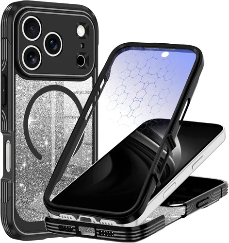 Vista 35 de Hekodonk Funda para iPhone 16, compatible con Magsafe [protector de pantalla de vidrio templado integrado y protección de lente de cámara] cuerpo