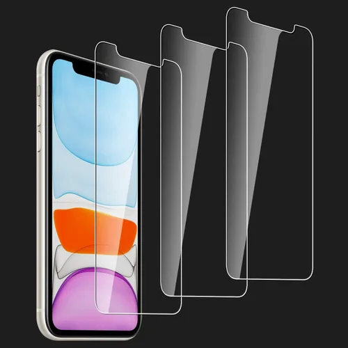 Vista 7 de Wisdompro Protector de pantalla y protector de lente de cámara para iPhone 11, funda brillante con soporte de anillo para iPhone 11