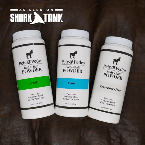 Vista 4 de Pete & Pedro Body & Ball Powder (aroma fresco), desodorante en polvo corporal sin talco para hombres, absorbe el sudor, bloquea el olor, higiene