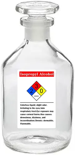Vista 3 de Etiquetas químicas NFPA de alcohol isopropílico, etiquetas de peligro de 2 x 3 pulgadas, etiqueta de vinilo químico, 250 etiquetas adhesivas HMIG