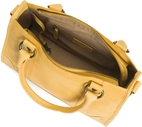 Vista 2 de Frye Melissa - Bolso de cuero con cremallera, Marrón