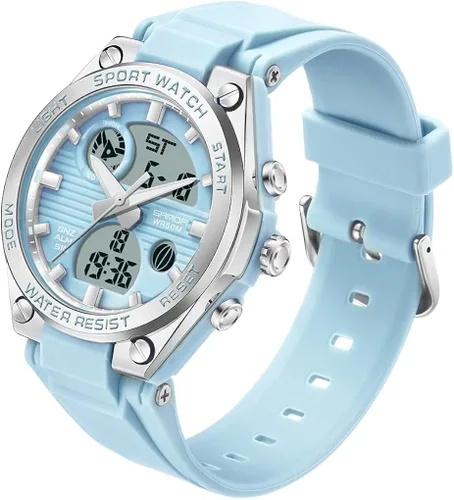 Vista 2 de KXAITO Women's Ladies Outdoor Waterproof Sports Watch Quartz Watch Fashion Bracelet Movement Analog-Digital Display Girls Wrist Watches
