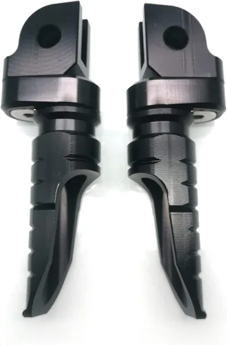 Vista 3 de MZS Estriberas de motocicleta, estriberas delanteras ajustables dobles CNC para el pie del conductor, reposapiés negro compatible con FZ07 FZ09 FZ10