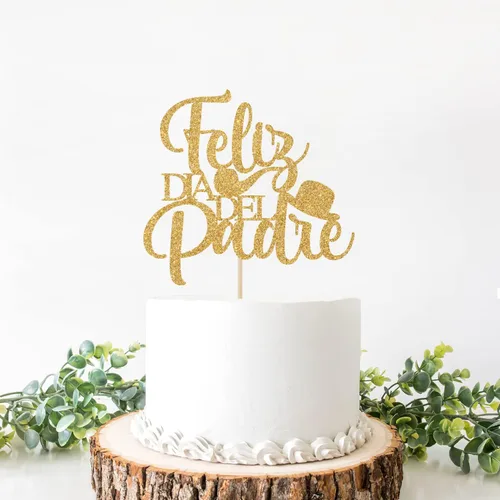 Vista 5 de Feliz Dia Del Padre - Decoración para tarta, decoración del día del padre, Feliz Cumpleanos Papa, Best Dad Ever, decoración de fiesta de cumpleaños