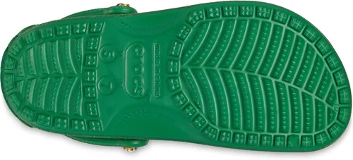 Vista 3 de Crocs Zuecos clásicos unisex para adultos con dijes de la suerte Verde Kelly
