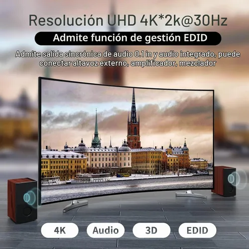 Vista 4 de MT-VIKI Interruptor de matriz HDMI 4K 4x4 con extracción de audio+Web GUI+ remoto, conmutador y divisor de montaje en rack, 4K @30Hz, EDID, RS232