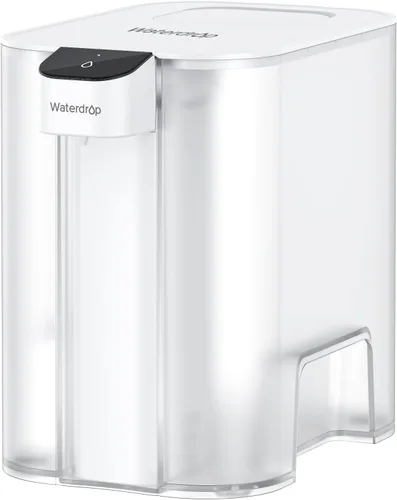 Vista 11 de Waterdrop 0 TDS - Dispensador de filtro de agua eléctrico de vidrio para encimera, grande de 22 tazas, sistema de filtración de agua instantánea