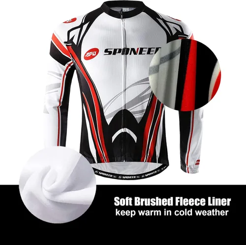Vista 7 de sponeed Camiseta de ciclismo para hombre manga completa ropa de equitación pantalones