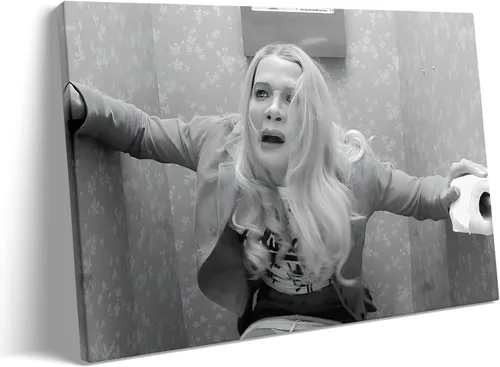 Vista 19 de B.B.F MAKE Arte de Pared Divertido en Lienzo Enmarcado Decoración de Baño Póster de Películas de Elfos de Comedia en Blanco y Negro Pintura al Óleo